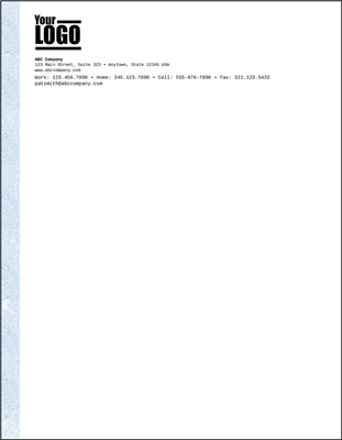 Letterhead 8.5" x 11" (Advanced) Letterhead 8.5" x 11" (Advanced)